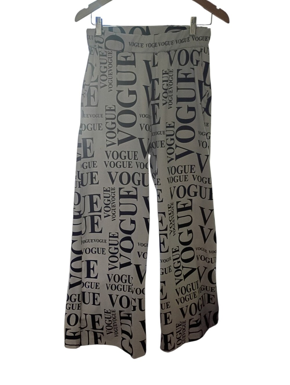 Jasmine White Vogue Print Baggy Pants Size Large - Picture 2 of 4